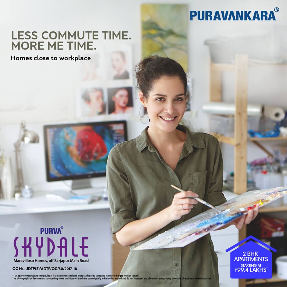 Enjoy a convenient lifestyle living close to your workplace at Purva Skydale, Bangalore